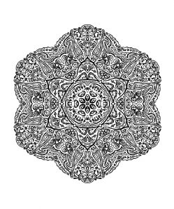 Very difficult and hand drawn Mandala